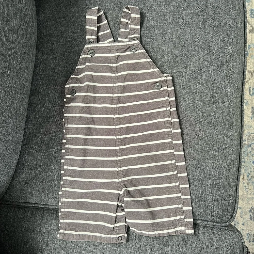 Carter's Charcoal Striped Overalls